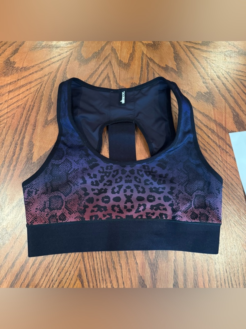 Ultracor Women's Black Leopard Print Luna Sports Bra Size S - Picture 3 of 5